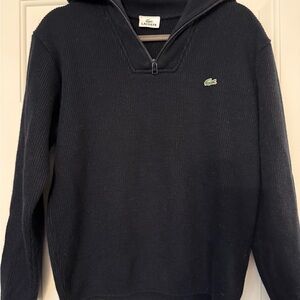 Lacoste Men's Dark Blue Zip-Up Sweater
